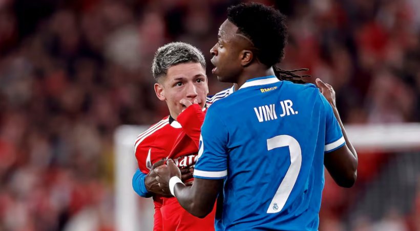 اليويفا يحقق في حادثة العنصرية ضد فينيسيوس خلال مواجهة ريال مدريد وبنفيكا