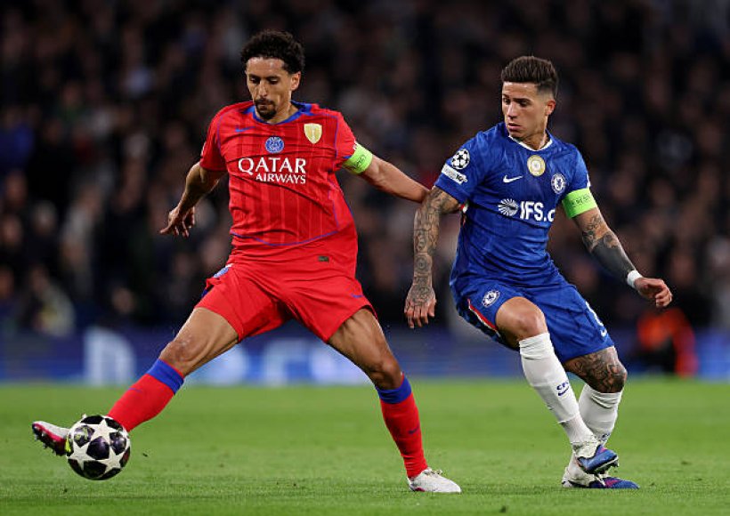 ماركينيوس يقود باريس سان جيرمان للفوز على تشيلسي في دوري الأبطال بفضل لحظات حاسمة